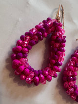 Ohrringe Trendy Perlen Tropfen Pinky Pink