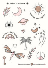 Minimalistic SMILE Tattoos
