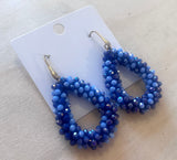 Ohrringe Trendy Perlen Tropfen Blue
