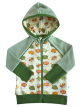 Bio Nicki Kapuzenjacke LUCA BUGS GREEN