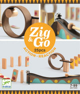 Zig & Go Domino Kugelbahn 25 Teile gelb