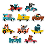 Lernspiel - Puzzle duo - Rennautos