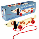 retro Holz Nachziehtier DACKEL Charlie the Sausage