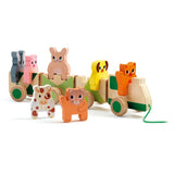 Holz Nachziehzug BAUERNHOF Trainimo