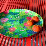 Tablett Round FLOWERGARDEN Grün XL