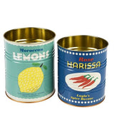 2er Set retro Aufbewahrungsdosen LEMON/HARISSA small