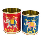 2er Set retro Aufbewahrungsdosen Masala / Javitri big