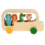 Hölzerner Bus mit Tierfiguren Colourful Creatures