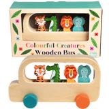 Hölzerner Bus mit Tierfiguren Colourful Creatures