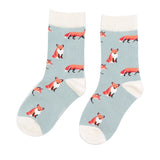 bunte Kindersocken FOX powderblue