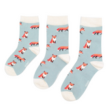 bunte Kindersocken FOX powderblue