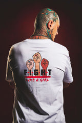 Leniliciouz Merch Oversize Bio Shirt "FIGHT LIKE A GIRL" (Unisex)