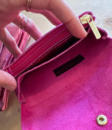 Echt Leder Portemonnaie Metallic UNI Rosa bis Pink BIG