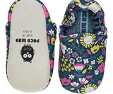 Krabbelschuhe in der Geschenkbox - WILDFLOWERS navy
