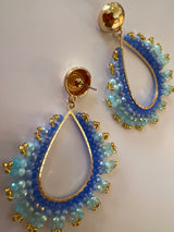 Ohrringe Trendy Perlen Boho Skyblue/Turquoise/Blue