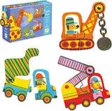 Lernspiel - Puzzle duo - bewegte Fahrzeuge
