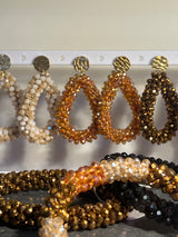 Armband Armreif Trendy Perlen Nougat-Gold-Beige