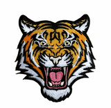 Aufnäher Bügelbild Patch Tiger zum Aufbügel als Bügelflicken Löcher in der Hose Tigermotiv Jungen