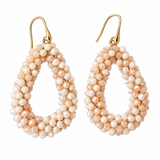 Rose bis beige tropfen Stockholm ohrringe