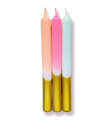 Dip Dye X-Mas Kerzen FIREWORKS Gold 3 Stück