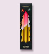 Dip Dye X-Mas Kerzen FIREWORKS Gold 3 Stück