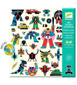 160 Sticker metallic Robots