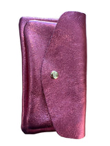 Echt Leder Portemonnaie Metallic UNI Rosa bis Pink BIG