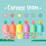 Legami Mini-Textmarker im 6er-Set - Carrate Team