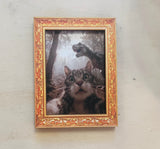Holz Kühlschrank Magnet Frame Cat Selfie jurassic Park