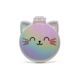 lustiger Legami Taschenspiegel mit Klapp Haarbürste in Katzenform Geschenk für Frauen und Mädchen