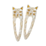 Haarspange CAT White Marble