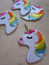 Aufnäher Bügelbild Patch Einhorn Rainbow