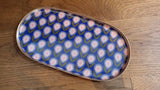 Tablett Midnight Flowers Oval M Blue M
