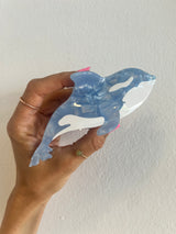 Haarspange Haarklammer XL Orka hellblau