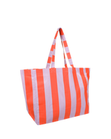 Shopper XL Streifen · Purple + Mandarine