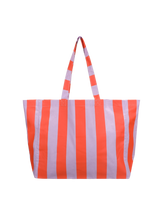 Shopper XL Streifen · Purple + Mandarine