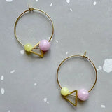 Ohrringe CIRCLE JELLA rosé / yellow vergoldet
