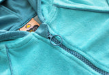 Bio Frottee Kapuzenjacke KAYA aqua