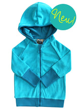Bio Frottee Kapuzenjacke KAYA aqua
