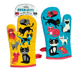 Geschenk Topflappen Ofenhandschuh mit Katzen Motiv von Omm Design aus Schweden