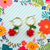 Ohrhänger CHERRY Gold/Glas