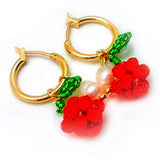 Ohrhänger CHERRY Gold/Glas