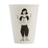 Illustrierter Keramik Becher YES YOU CAN