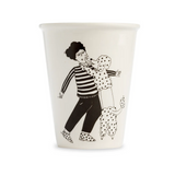 Illustrierter Keramik Becher PUDEL LIEBE