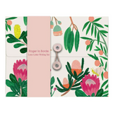 Briefpapierset mit Aufklebern KING PROTEA FLOWER