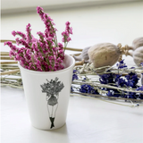 Illustrierter Keramik Becher FLOWER GIRL