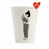 Illustrierter Keramik Becher LILI FLOWER POT