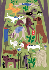 Postkarte DOG PARK