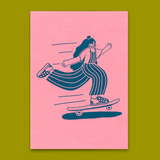 Postkarte SKATE GIRL