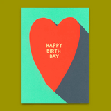 Postkarte HAPPY BIRTHDAY Herz